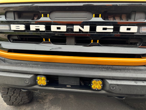 2021-2023+ Ford Bronco Stock Plastic Bumper Dual Light Mount