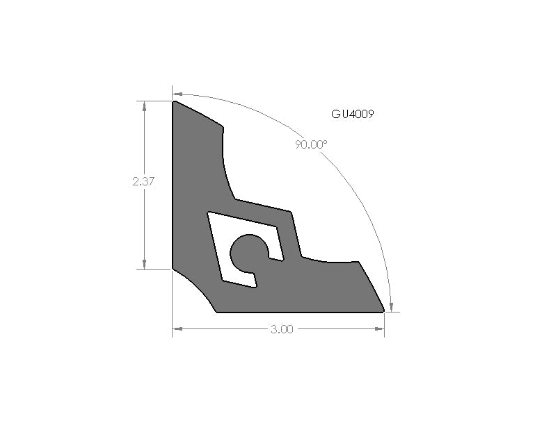 3" Simple  A-Blade Gusset - 90 Degrees