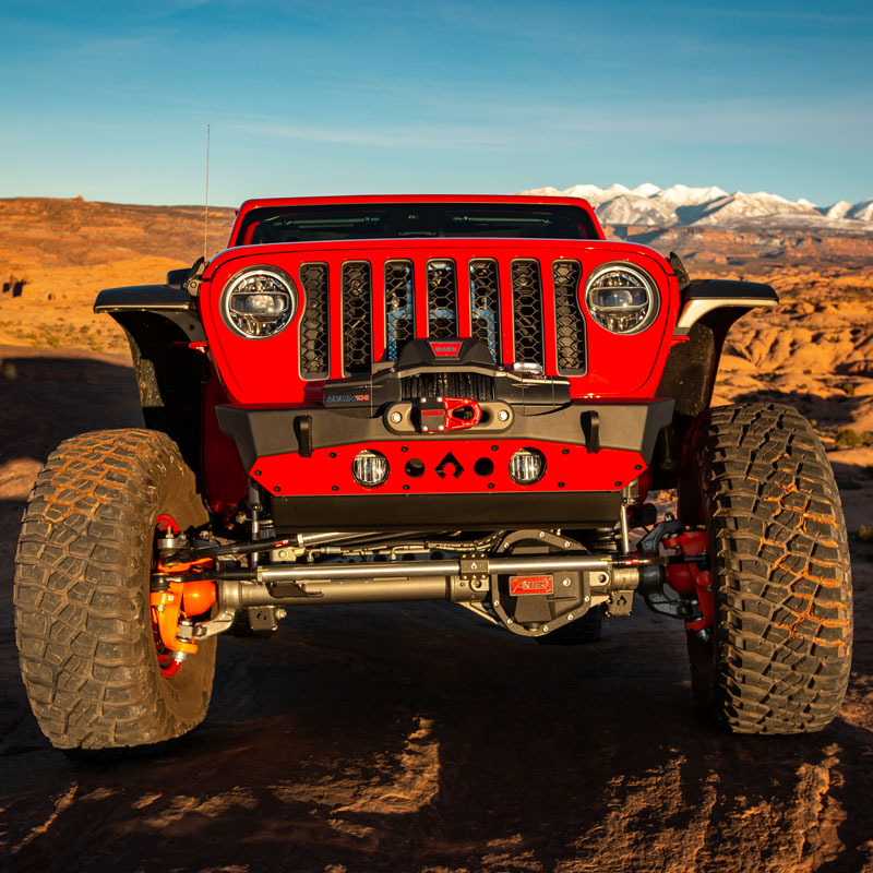 Nighthawk Front Bumper w- Aluminum Skid for JK, JL, & JT
