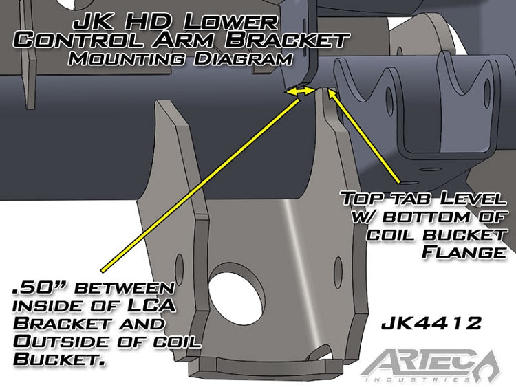 Jeep JK Lower Control Arm Brackets (pair)