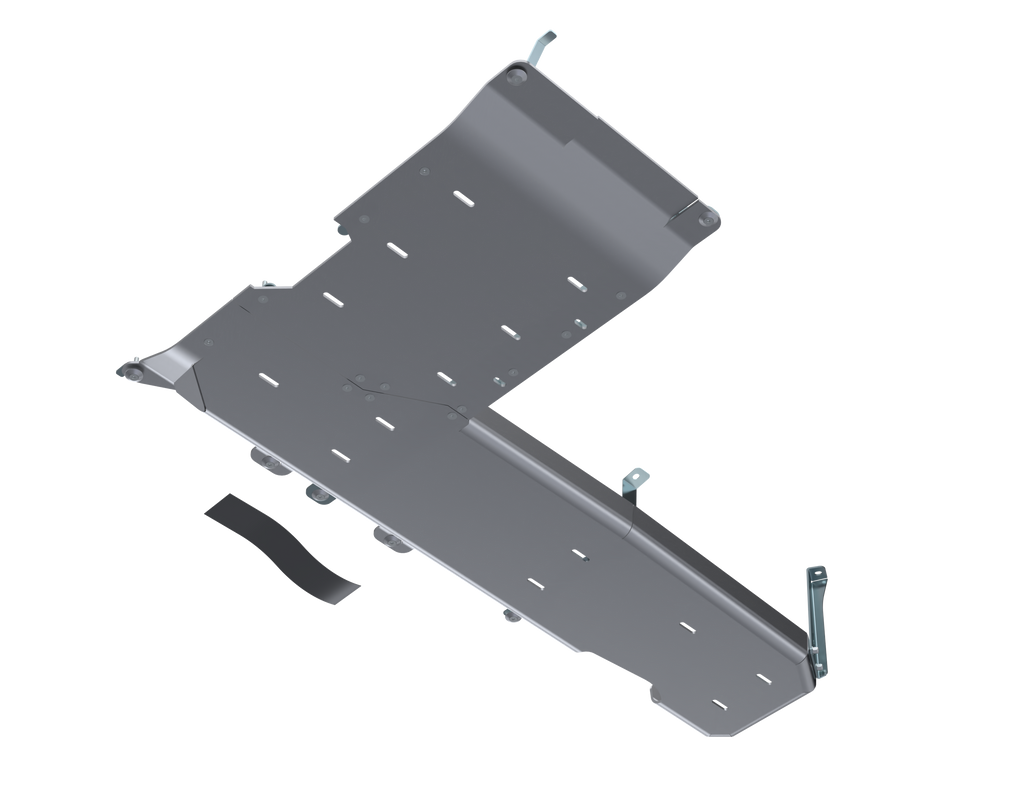 JLU T-CASE/FUEL SKID Kit ONLY - 4 door 3.6L, 2.0L, 392 HEMI - ALUMINUM 2018+