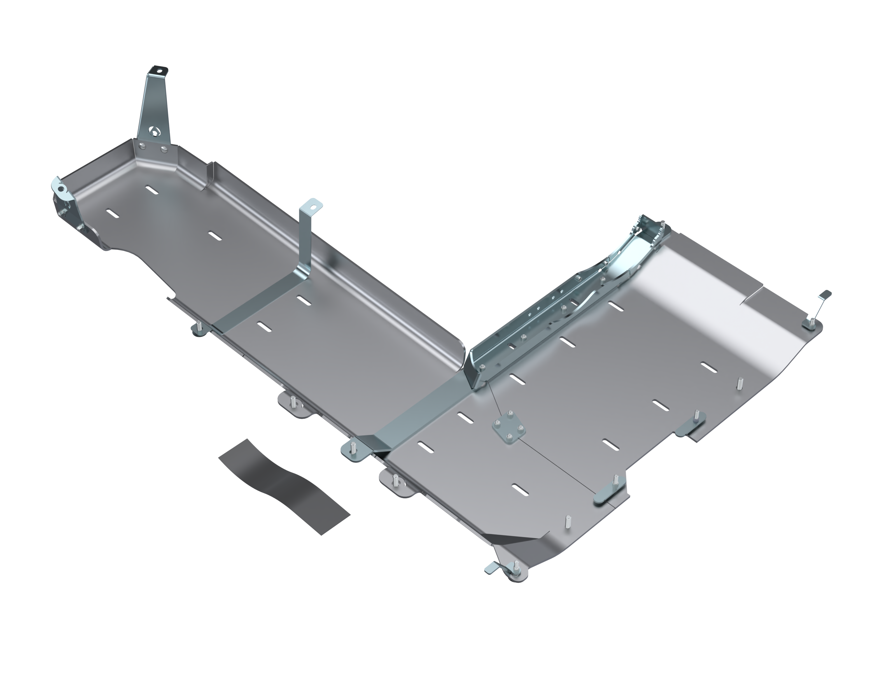 JLU T-CASE/FUEL SKID Kit ONLY - 4 door 3.6L ALUMINUM PRE-2018
