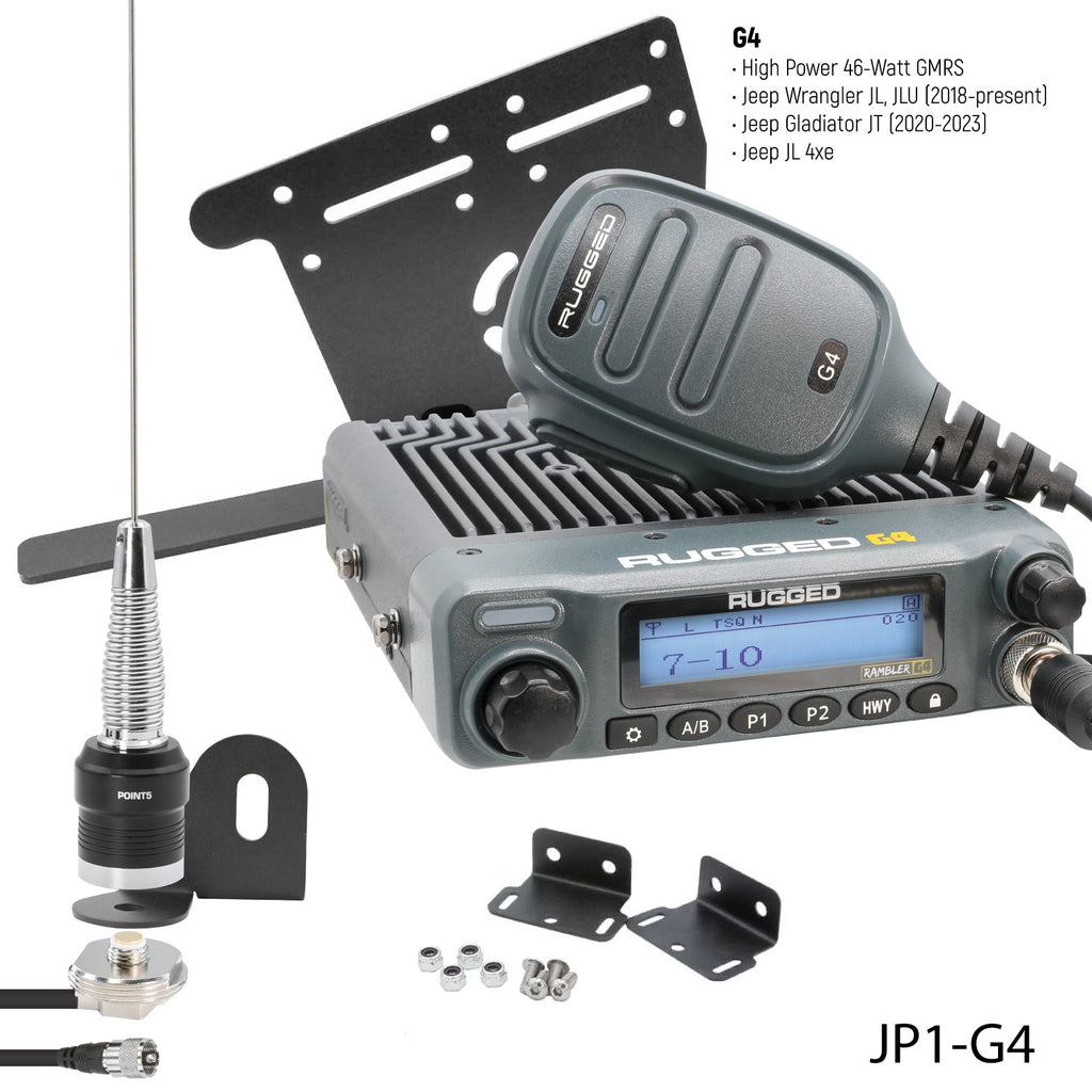 GMRS Mobile Radio Kit for Jeep Wrangler JL and Gladiator JT - GMR25 Waterproof
