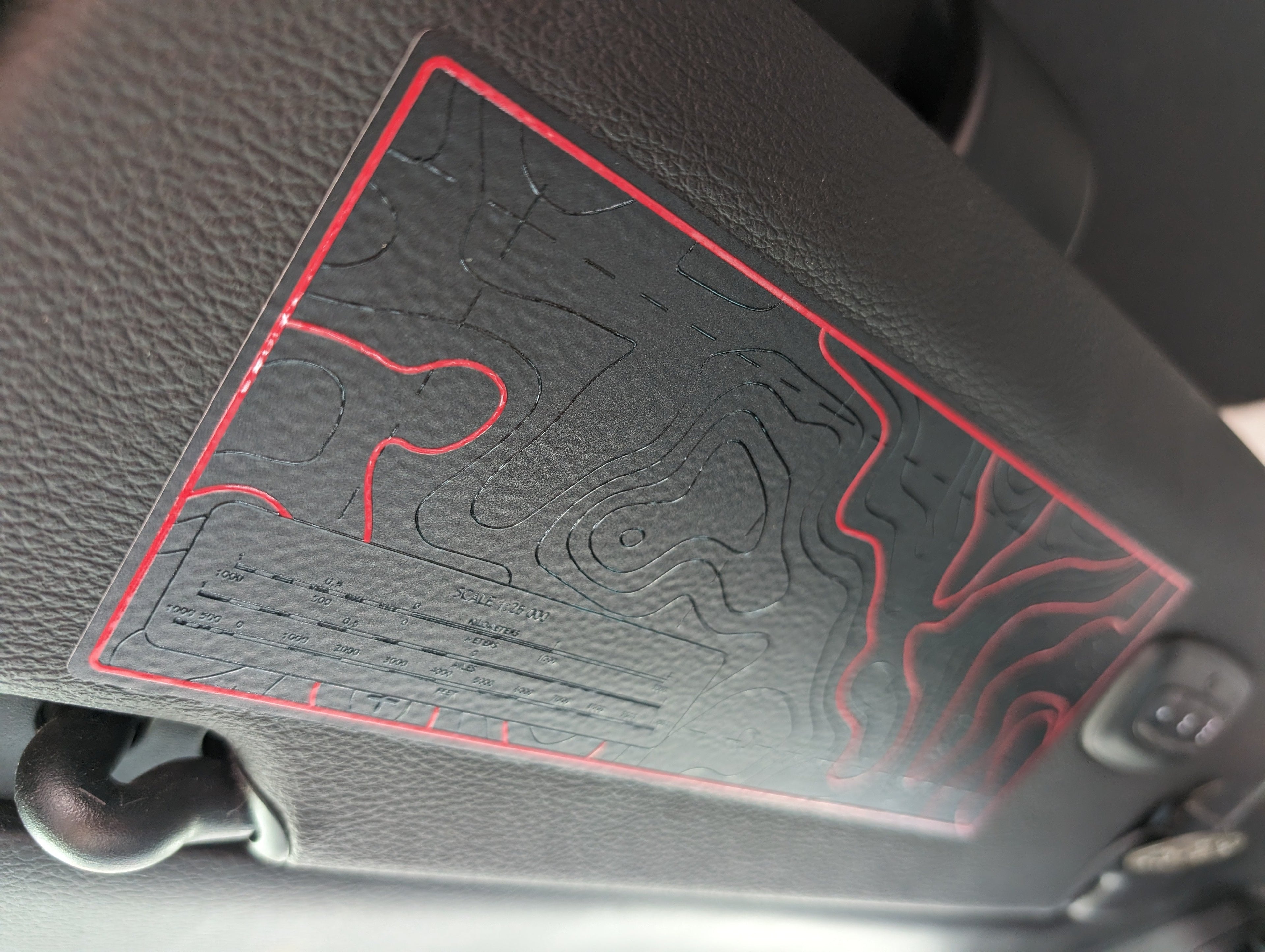 Printed Topographical Warning Label Decal Set-Pair- fits 2007-2018 Wrangler JK