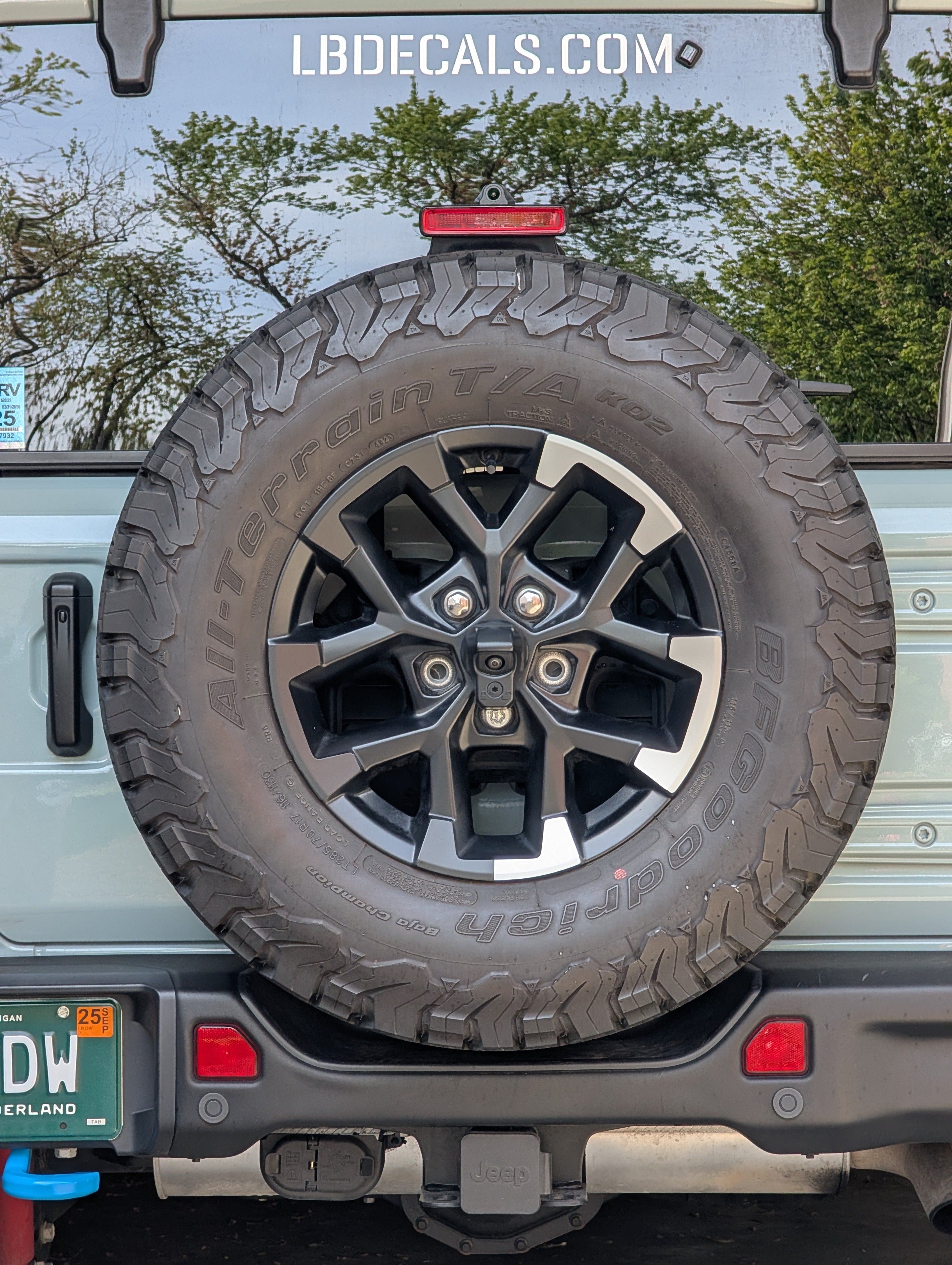 Rubicon Wheel Blackout Overlay Vinyl Decal Set-Pair- fits Wrangler JL & Jeep Gladiator JT