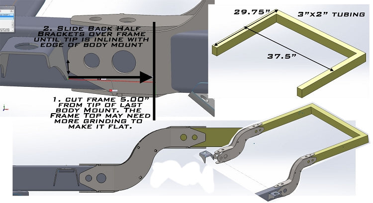 TJ-YJ Back Half Frame Kit