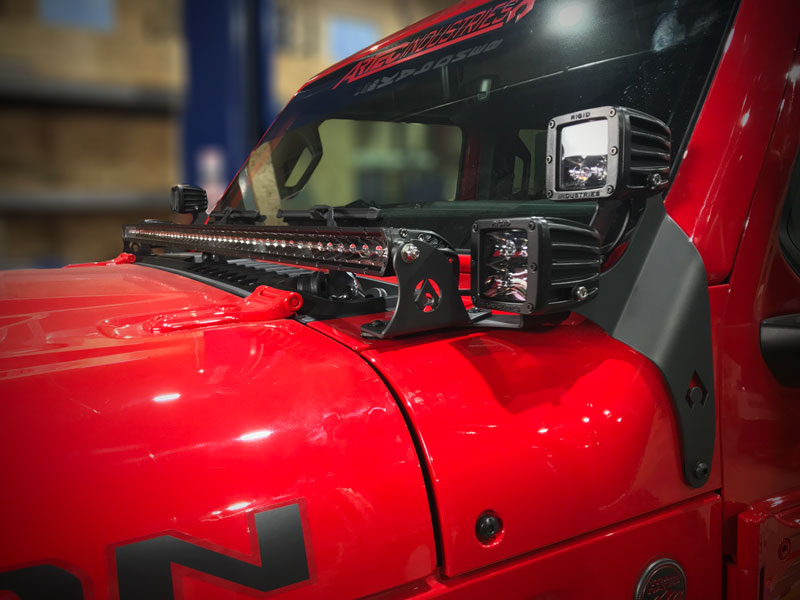 JL 50 inch LED Light Bar Mounts - Hood