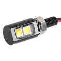 Miniature LED License Plate Bolt - Stud Mount - Cool White with Black Housing (1 light)
