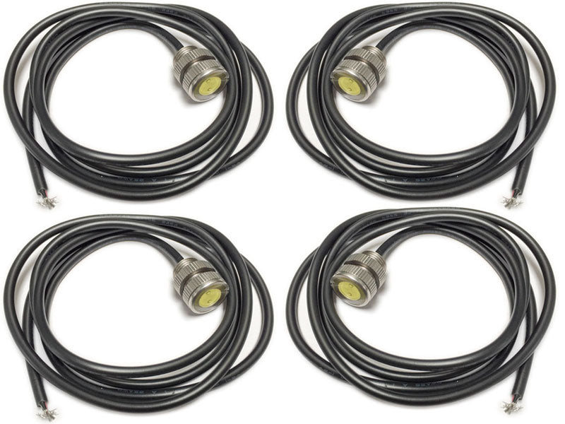(4-PACK) - LED Bolt lights - 3 watt, Stainless Steel, 11mm, Silver